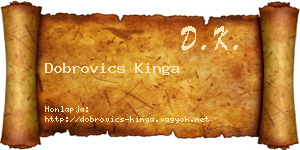 Dobrovics Kinga névjegykártya