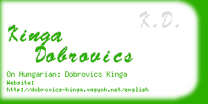 kinga dobrovics business card